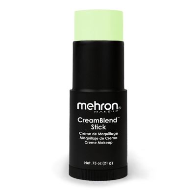 Mehron Makeup CreamBlend Stick | Face Paint, Body Paint, & Foundation Cream Makeup | Perfect for Halloween .75 oz (21 g) (Pastel Green)