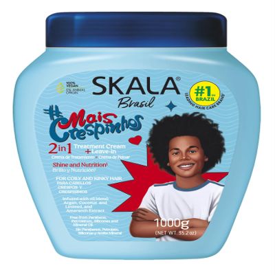 SKALA Mais Crespinhos 2 in 1 Creme para Pentear/Creme Hidratante, Net.Wt 1000g