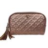 Small Quilted Makeup Case (Copper Circle) view 1