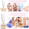 Ireer 1000 Pcs Wax Strips and Sticks Kit 500 Pcs Non Woven Waxing Strips 500 Pcs Assorted Applicator Sticks Soft Wooden Facial Body for Eyebrow Hair Removal Spa Home Women Men Leg view 4