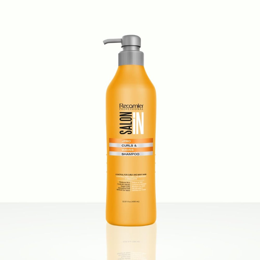Salon In by Recamier Shampoo + Conditioner Bundle  Hydrating & Curl Defining Hair Treatment with Keratin for Curly Hair
