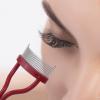 Eyelash Comb MSQ Eyelash Separator Mascara Applicator Eyelash Definer With Comb Cover Arc Designed Cosmetic Brushes Tool Red (1PCS) view 2