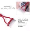 Eyelash Comb MSQ Eyelash Separator Mascara Applicator Eyelash Definer With Comb Cover Arc Designed Cosmetic Brushes Tool Red (1PCS) view 3