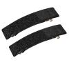 1 Pair Tortoise Shell Celluloid Curved French Barrettes Hair Clips Metal Spring Clips Barrette Ponytail Hair Grip No Slip Grip Workouts Hairpins Chic Styling (Black) view 1