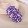 Aimimier Flower Crystal Hair Clips Large Rhinestone Alligator Snap Clip Hair Pins Luxury Wedding Hair Accessories for Women (Purple) view 2