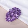 Aimimier Flower Crystal Hair Clips Large Rhinestone Alligator Snap Clip Hair Pins Luxury Wedding Hair Accessories for Women (Purple) view 3