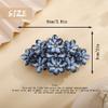 Aimimier Flower Crystal Hair Barrettes Shiny Rhinestone Hair Spring Clips Hair Pins Bridal Hairpiece Wedding Hair Accessories for Women (Blue) view 2