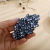Aimimier Flower Crystal Hair Barrettes Shiny Rhinestone Hair Spring Clips Hair Pins Bridal Hairpiece Wedding Hair Accessories for Women (Blue) view 3