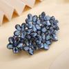 Aimimier Flower Crystal Hair Barrettes Shiny Rhinestone Hair Spring Clips Hair Pins Bridal Hairpiece Wedding Hair Accessories for Women (Blue) view 4