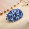 Aimimier Flower Crystal Hair Clips Shiny Rhinestone Hair Spring Clamp Hair Pins Bridal Hairpiece Wedding Hair Accessories for Women (Blue) view 4