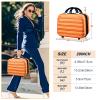 14inch Makeup Train Case PC ABS Cosmetic Case Hardshell Makeup Bag Organizer Toiletry Gifts for Her Travel Outside Activity (orange) view 2