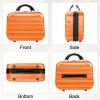 14inch Makeup Train Case PC ABS Cosmetic Case Hardshell Makeup Bag Organizer Toiletry Gifts for Her Travel Outside Activity (orange) view 4