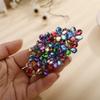 Aimimier Flower Crystal Hair Barrettes Sparkling Rhinestone Hair Spring Clamp Hair Pins Fashion Prom Party Hair Accessories for Women (Colorful) view 3