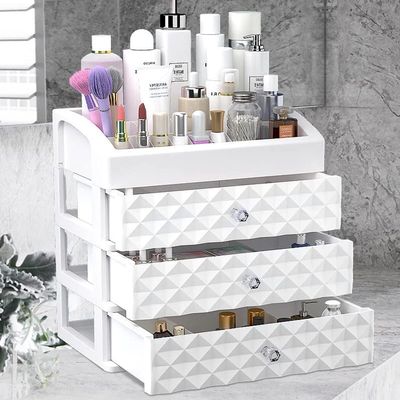 Makeup Cosmetic Waterproof Organizer Case | Jewelry Box | Woman Beauty Skin Care Drawer | Durable Home Storage Box