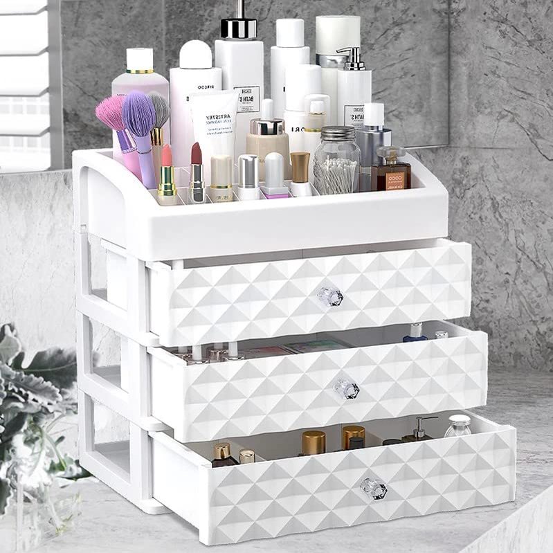 Makeup Cosmetic Waterproof Organizer Case | Jewelry Box | Woman Beauty Skin Care Drawer | Durable Home Storage Box