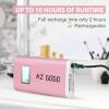 Professional Nail Drill Machine, AZ GOGO 30000RPM Rechargeable Portable Nail Drills for Acrylic Gel Nails - Cordless Electric Nail Drill with LCD Display (Pink) view 3