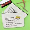 2 Piece Bus Driver Makeup Bag Bus Driver Appreciation Gifts 2 Pack Cosmetic Bag Christmas Graduation Present for Driving Teacher Coworker Best Friend Thank You Retirement Gift Travel Makeup Pouch view 2