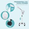 Professional Facial Steamer for Face Professional Deep Cleansing with Hot Mist Function Stand on Wheel, High Frequency for Home Spa Salon Beauty Skin Care, White view 2