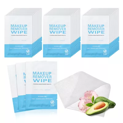 Makeup Remover Wet Wipes Individually Wrapped, 200 Pack, Clean Face Quickly, Wet Wipes Bulk for Makeup, Perfect for Travel, Hotel, Large Parties
