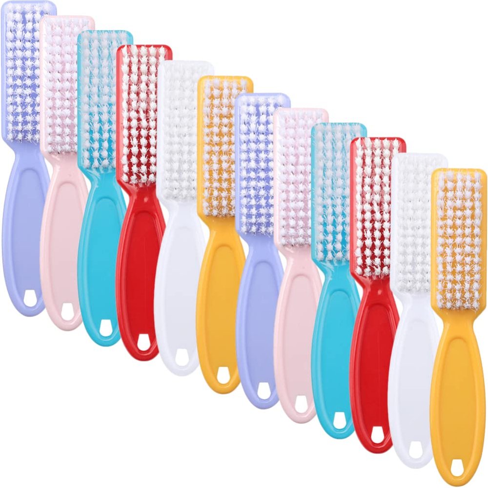 FRCOLOR 24pcs Nail Brush for Manicure and Pedicure Portable Fingernail Cleaning Brushes Non- Grip for Removing Dirt from Nails and Sinks