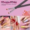 Saviland 6PCS Nail Art Brushes Set & 5 in 1 Clear Builder Bases Gels view 3