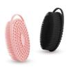 Soft Silicone Body Scrubber 2 PCS Silicone Body Shower, Silicone Loofah 2 in 1 Bath and Shampoo Brush, Body Scrubber Shower Cleaning Exfoliating Use for Sensitive Skin, Lather Well(Black and Pink) view 1