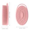 Soft Silicone Body Scrubber 2 PCS Silicone Body Shower, Silicone Loofah 2 in 1 Bath and Shampoo Brush, Body Scrubber Shower Cleaning Exfoliating Use for Sensitive Skin, Lather Well(Black and Pink) view 2