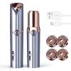 Facial Hair Removal for Women, GURELAX Hair Remover for Face, Painless Hair Removal Device, Face Shavers for Chin Upper Lip -Included 4 x Replacement Heads view 1