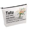 PWHAOO Funny Tutu Definition Cosmetic Bag Grandma Cosmetic Bag Hawaiian Grandmother Gift (Tutu B) view 1