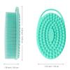 Soft Silicone Body Scrubber 2 PCS Silicone Body Shower, Silicone Loofah 2 in 1 Bath and Shampoo Brush, Body Scrubber Shower Cleaning Exfoliating Use for Sensitive Skin, Lather Well(Black and Green) view 2