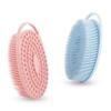 Soft Silicone Body Scrubber 2 PCS Silicone Body Shower, Silicone Loofah 2 in 1 Bath and Shampoo Brush, Body Scrubber Shower Cleaning Exfoliating Use for Sensitive Skin, Lather Well(Pink and Blue) view 1