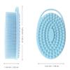 Soft Silicone Body Scrubber 2 PCS Silicone Body Shower, Silicone Loofah 2 in 1 Bath and Shampoo Brush, Body Scrubber Shower Cleaning Exfoliating Use for Sensitive Skin, Lather Well(Pink and Blue) view 2