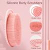 Soft Silicone Body Scrubber 2 PCS Silicone Body Shower, Silicone Loofah 2 in 1 Bath and Shampoo Brush, Body Scrubber Shower Cleaning Exfoliating Use for Sensitive Skin, Lather Well(Pink and Blue) view 3