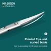 MR.GREEN Eyebrow Scissors Curved Blade Cuticle Facial Hair Scissors Professional Stainless Steel Manicure Trimmer Hair Remover (Mr-2001) view 4