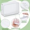 Weewooday 4 Pcs Mesh Makeup Bag Mesh Cosmetic Bag Travel Toiletry Pouch with Zipper Mini Makeup Cosmetic Purse for Daily Accessory(Small, Large, Medium,White) view 3