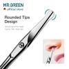 MR.GREEN Facial Hair Scissors Rounded Nose Hair Scissors Stainless Steel Mustache Beard Eyebrows Eyelashes Trimming Clippers (Mr-2002) view 3