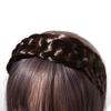 4Pcs Wig Headband,Korean Style Fishbone Braid Twist Braided Wide-brimmed Non-slip Headwear,Female Hairbands,Wide Hair Hoop,Wash Face Headband view 3