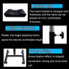 Tattoo Armrest Stand Tattoo Armrest Stand, H-Base Adjustable Height Tilt Black Leather Pad, Stability Strongly,Thicken Soft Sponge Pad, Tattoo Studio Artist view 4