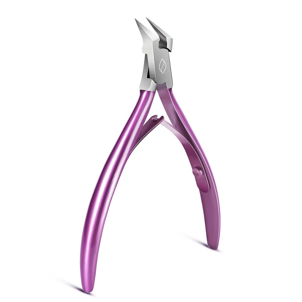 FERYES Toenail Clipper Straight Blade for Ingrown and Thick Nails - Stainless Steel and Sharp Pointed Tip Ingrown Nail Clipper  Wide Jaw Toe Nail Cutter Ingrown Tool