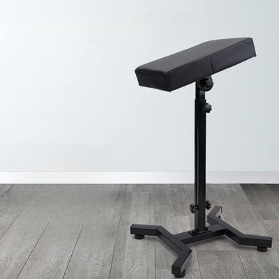 Tattoo Armrest Stand Tattoo Armrest Stand,Four-Corner Base Stability Strongly,Adjustable Height Tilt Black Leather,for Beauty Salon and Tattoo Studio