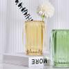 DASITON Makeup Brush holder Organizer,Crystal Cosmetic Makeup Brush Glass Brushes Storage Holder, Vintage Make Up Brush Cup striped vase(Amber) view 2