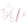 ONEUPIN 7-Piece Professional Eyebrow Grooming Kit with Razor, Tweezer, Eyelash Curler, False Eyelash Tool, Scissors, Comb - Women's Kit (Pink) view 4