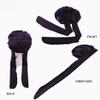 2PCS Satin Sleep Cap, Silk Bonnet Hair Wrap for Sleeping, Hair Bonnet for Bath, Tie Band for Women Long Curly Braid Hair (Black, Pink) view 3
