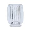 DASITON Makeup Brush holder Organizer,Crystal Cosmetic Makeup Brush Glass Brushes Storage Holder, Vintage Make Up Brush Cup Holder striped vase(Clear) view 1