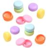 Beaupretty 12pcs Mini Macaron Shaped Containers for Creams and Jewelry Travel Pill Case Storage for Eye Cream and Accessories view 1