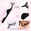 Docolor Eyelash Curler Kit with 17 Pcs Colourful Makeup Brush Set Premium Gift Synthetic Kabuki Foundation Blending Face Powder Blush Concealers Eyeshadow Rainbow Make Up Brush Set view 4