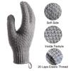 CLEEDY Bath Exfoliating Gloves - 2 Pairs of Lengthened and Large Scrubbing Gloves for Shower, Spa, and Massage - Perfect for Exfoliating Body, Face, Hands, and Feet(2 paris gary) view 3