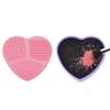 KALLORY Silicone Makeup Applicator Makeup Brush Cleaner Mat, Silicone Washing Cosmetic Pad Sponge Makeup Brush Cleaning Case Mat view 1