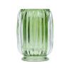 DASITON Makeup Brush holder Organizer,Crystal Cosmetic Makeup Brush Glass Brushes Storage Holder, Vintage Make Up Brush Cup striped vase(Green) view 1