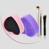 KALLORY Sponge Makeup Brush Cleaning Box Heart Shaped Dual Use Quick for Eyeshadow Reusable Sponge Lightweight and Portable Design for Travel for Color Removal view 3